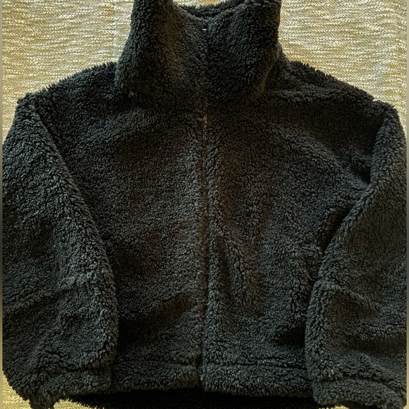 Lululemon Fleece Sherpa Zip Jacket Black size 4 - Picture 3 of 6